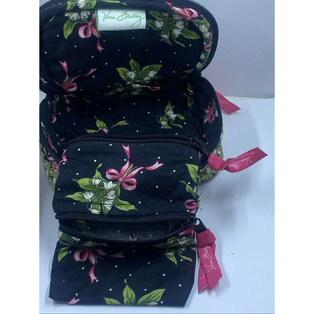 Vera Bradley New Hope Jewelry Case Travel Organizer Retired Pink Ribbon Vintage